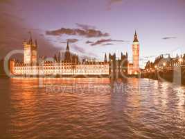 Houses of Parliament vintage