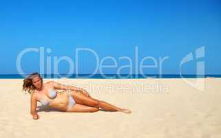 woman in bikini on a beach