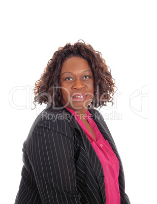 Closeup portrait of African American woman.