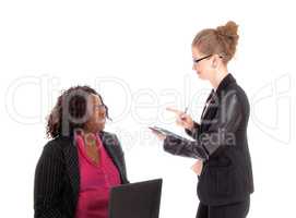 Two professional woman working.