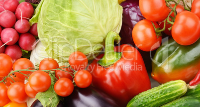 beautiful background of a set of vegetables