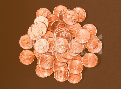 Dollar coins 1 cent wheat penny vintage