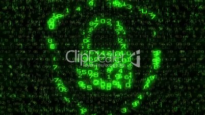 Internet Security - Digital Data Code Matrix