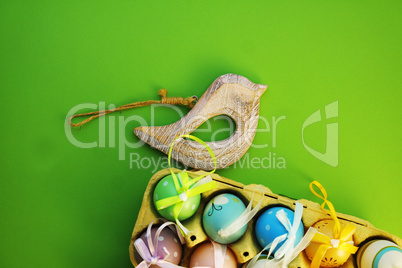 Colorful eggs in a box 3