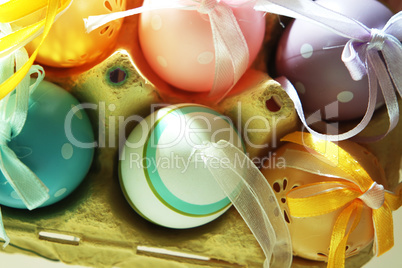 Colorful eggs in a box 5