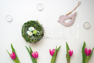 Easter set with wooden bird 4