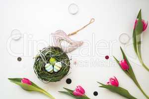 Easter set with wooden bird 6