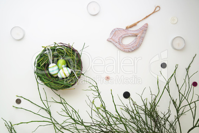 Easter set with wooden bird 8