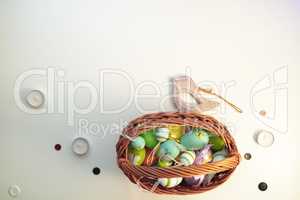 Easter set with wooden bird 12