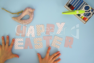 Happy Easter - kids hands 2