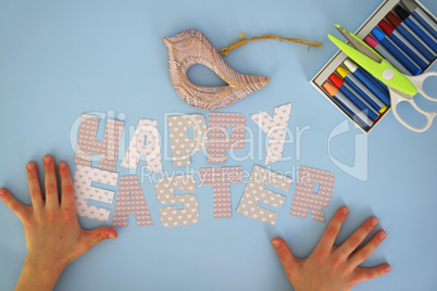 Happy Easter - kids hands 4