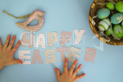 Happy Easter - kids hands