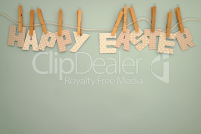 Happy Easter - letters clothes line 1