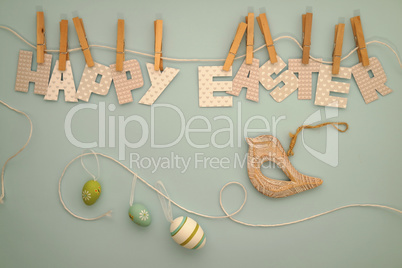 Happy Easter - letters clothes line 2