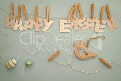 Happy Easter - letters clothes line 3