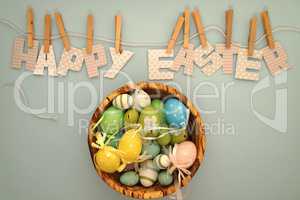 Happy Easter - wooden shell