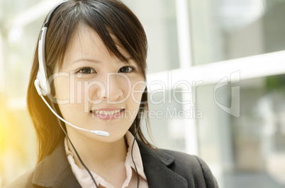 Asian female receptionist