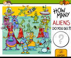 counting aliens task for kids
