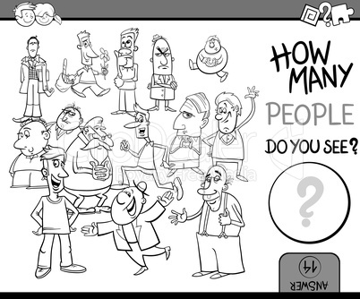 count people task coloring book
