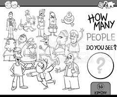 count people task coloring book