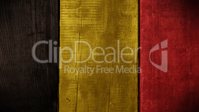 Belgian flag on wood