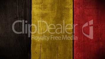 Belgian flag on wood