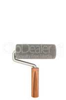 Paint roller with wooden handle