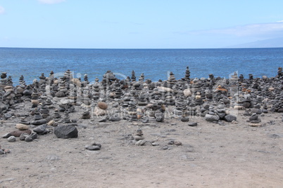 Steine am Strand von Teneriffa