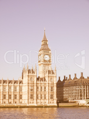 Houses of Parliament London vintage