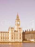 Houses of Parliament London vintage