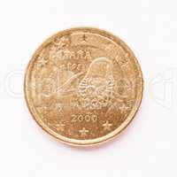 Spanish 50 cent coin vintage