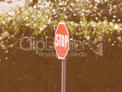 Stop sign vintage