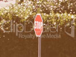 Stop sign vintage