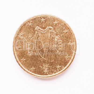 Irish 50 cent coin vintage