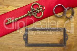 Key and wedding rings