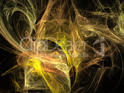 image of one Digital Fractal on Black Color