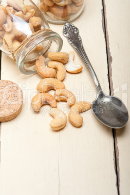 cashew nuts on a glass jar