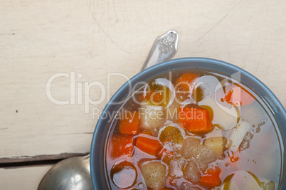 Traditional Italian minestrone soup