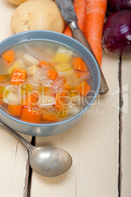 Traditional Italian minestrone soup