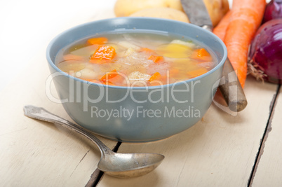 Traditional Italian minestrone soup