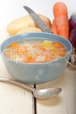 Traditional Italian minestrone soup