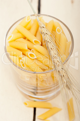 Italian pasta penne with wheat