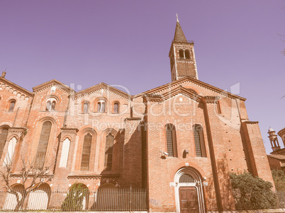 Sant Eustorgio church Milan vintage