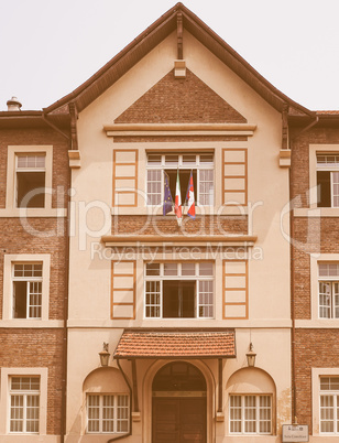 City hall in Collegno vintage