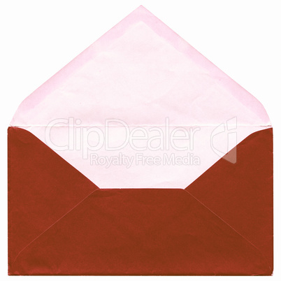 Red envelope isolated vintage