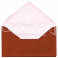 Red envelope isolated vintage