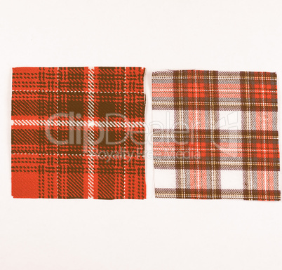 Tartan fabric sample vintage