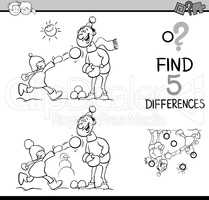 task of differences coloring book