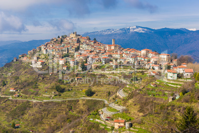 View of the village of Bajardo