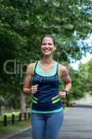 Marathon female athlete running